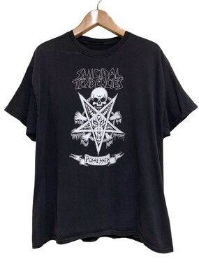 Suicidal Tendencies Possessed Black Graphic Band Tee Size XL Iconic Bold Artwork